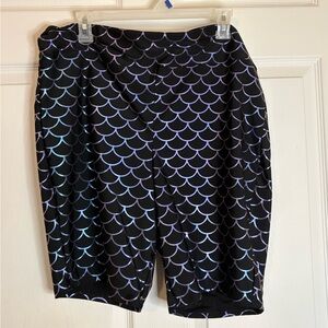 Torrid Iridescent Mermaid-Scale swim shorts 3X